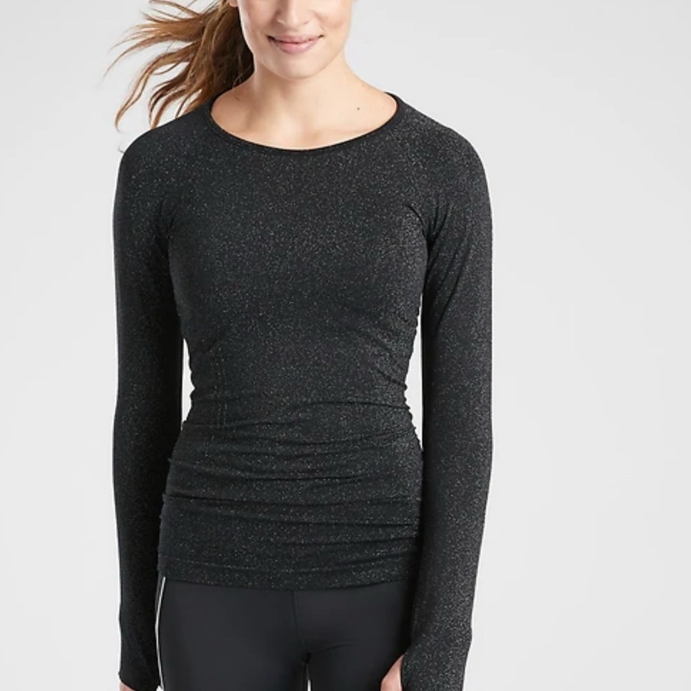 Athleta Speedlight Glow Metallic Long Sleeve